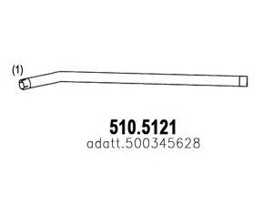 ASSO 510.5121 išleidimo kolektorius 
 Išmetimo sistema -> Išmetimo vamzdžiai
500345624, 500345628