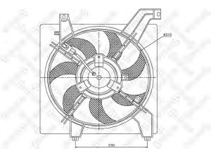 STELLOX 29-99127-SX ventiliatorius, radiatoriaus 
 Aušinimo sistema -> Radiatoriaus ventiliatorius
252312D000, 253501C150, 253861C100
