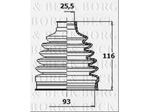 BORG & BECK BCB6135 gofruotoji membrana, kardaninis velenas 
 Ratų pavara -> Gofruotoji membrana
5M0498203