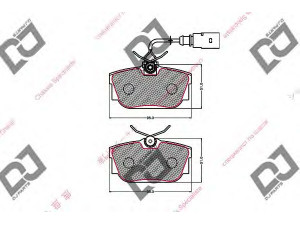 DJ PARTS BP2186 stabdžių trinkelių rinkinys, diskinis stabdys 
 Techninės priežiūros dalys -> Papildomas remontas
7D0698451C, 7D0698451G, 7D0698451J