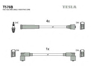 TESLA T576B uždegimo laido komplektas