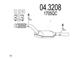 MTS 04.3208 katalizatoriaus keitiklis 
 Išmetimo sistema -> Katalizatoriaus keitiklis
1705QC