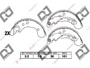 DJ PARTS BS1406 stabdžių trinkelių komplektas 
 Techninės priežiūros dalys -> Papildomas remontas
44060AX625, 7701208357