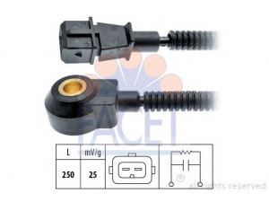 FACET 9.3205 detonacijos jutiklis 
 Elektros įranga -> Jutikliai
39250-23500, 39250 23500