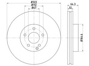 HELLA 8DD 355 114-241 stabdžių diskas 
 Dviratė transporto priemonės -> Stabdžių sistema -> Stabdžių diskai / priedai
0004211212, 000421121207, 2044210812