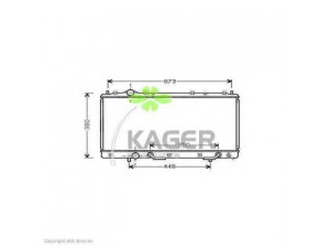 KAGER 31-2278 radiatorius, variklio aušinimas 
 Aušinimo sistema -> Radiatorius/alyvos aušintuvas -> Radiatorius/dalys
MR160021