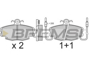 BREMSI BP2360 stabdžių trinkelių rinkinys, diskinis stabdys 
 Techninės priežiūros dalys -> Papildomas remontas
425041, 425070, 425310, 6000007806