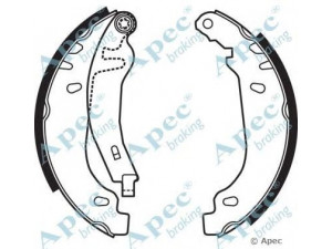 APEC braking SHU659 stabdžių trinkelė 
 Stabdžių sistema -> Būgninis stabdys -> Stabdžių įdėklas/ trinkelė
4241G3, 95659470, 4241G3