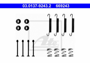ATE 03.0137-9243.2 priedų komplektas, stovėjimo stabdžių trinkelės 
 Stabdžių sistema -> Rankinis stabdys