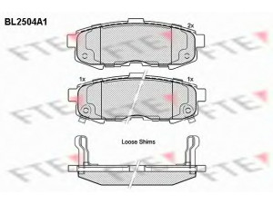 FTE BL2504A1 stabdžių trinkelių rinkinys, diskinis stabdys 
 Techninės priežiūros dalys -> Papildomas remontas
LEY4-26-43Z, LEY4-26-43ZA, LEY4-26-48Z