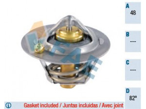 FAE 5323282 termostatas, aušinimo skystis 
 Aušinimo sistema -> Termostatas/tarpiklis -> Thermostat
1211553, 1253116, 1253118, 1302391