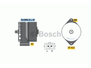 BOSCH 0 120 484 028 kintamosios srovės generatorius