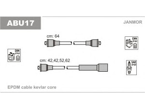 JANMOR ABU17 uždegimo laido komplektas 
 Kibirkšties / kaitinamasis uždegimas -> Uždegimo laidai/jungtys
4450667
