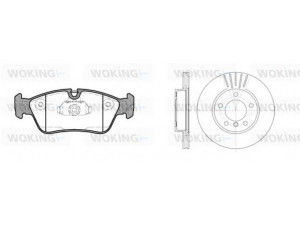 WOKING 82843.02 stabdžių rinkinys, diskiniai stabdžiai 
 Stabdžių sistema -> Diskinis stabdys -> Stabdžių remonto rinkinys
34111160674, 34111162282, 34111162288