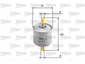 VALEO 587007 kuro filtras 
 Techninės priežiūros dalys -> Papildomas remontas
1022150, 6594603, 92FB9155-AA, 92FB9155AA