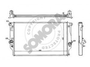 SOMORA 316840A radiatorius, variklio aušinimas 
 Aušinimo sistema -> Radiatorius/alyvos aušintuvas -> Radiatorius/dalys