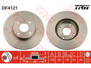 TRW DF4121 stabdžių diskas 
 Dviratė transporto priemonės -> Stabdžių sistema -> Stabdžių diskai / priedai
N0263325X, N0263325XC, NA753325X