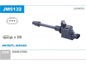 JANMOR JM5132 ritė, uždegimas 
 Kibirkšties / kaitinamasis uždegimas -> Uždegimo ritė
22448-2Y000