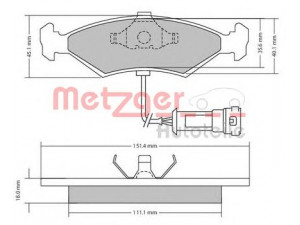 METZGER 1170049 stabdžių trinkelių rinkinys, diskinis stabdys 
 Techninės priežiūros dalys -> Papildomas remontas
003 420 5120, 004 420 4420