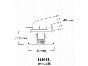 TRISCAN 8620 8888 termostatas, aušinimo skystis 
 Aušinimo sistema -> Termostatas/tarpiklis -> Thermostat
111 200 03 15, 111 203 03 75, A 111 200 03 15