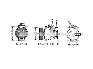 AVA QUALITY COOLING AIK274 kompresorius, oro kondicionierius 
 Oro kondicionavimas -> Kompresorius/dalys
8E0260805AJ