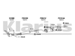 KLARIUS 361967U išmetimo sistema 
 Išmetimo sistema -> Išmetimo sistema, visa