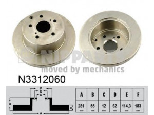 NIPPARTS N3312060 stabdžių diskas 
 Dviratė transporto priemonės -> Stabdžių sistema -> Stabdžių diskai / priedai
42431-42060
