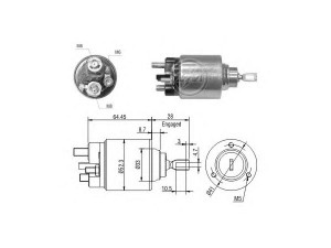 ERA 227255 solenoidinis jungiklis, starteris 
 Elektros įranga -> Starterio sistema -> Solenoidinis jungiklis