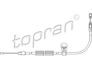 TOPRAN 401 909 trosas, darbinis stabdys 
 Stabdžių sistema -> Valdymo svirtys/trosai
204 420 10 85