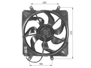 NRF 47054 ventiliatorius, radiatoriaus 
 Aušinimo sistema -> Oro aušinimas
1636102080, 1636302070, 1671102060