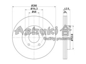 ASHUKI N014-18 stabdžių diskas
40206-1KA2A, 40206-1KA3A