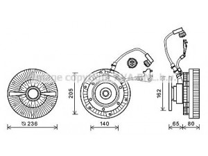 AVA QUALITY COOLING MEC258 sankaba, radiatoriaus ventiliatorius 
 Aušinimo sistema -> Radiatoriaus ventiliatorius
0002008622, 5412001122, 5412001322