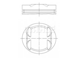 MAHLE ORIGINAL 001 34 01 stūmoklis 
 Variklis -> Cilindrai/stūmokliai