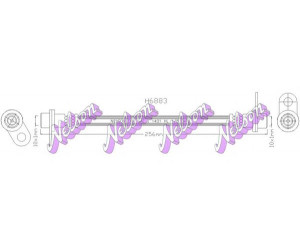 Brovex-Nelson H6883 stabdžių žarnelė 
 Stabdžių sistema -> Stabdžių žarnelės
4650B626, MN116236, MN11636