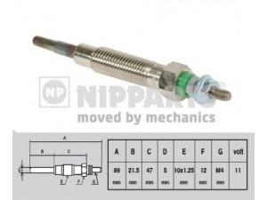 NIPPARTS J5715005 kaitinimo žvakė 
 Kibirkšties / kaitinamasis uždegimas -> Kaitinimo kaištis
ME200970, ME201638