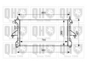QUINTON HAZELL QER2588 radiatorius, variklio aušinimas 
 Aušinimo sistema -> Radiatorius/alyvos aušintuvas -> Radiatorius/dalys
134 035 9080, 134 919 6080, 136 230 8080