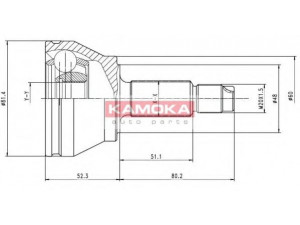 KAMOKA 6512 jungčių komplektas, kardaninis velenas 
 Ratų pavara -> Sujungimai/komplektas
1078680, 1659059, 6168423, 6485414