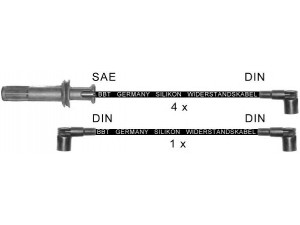 BBT ZK1384 uždegimo laido komplektas 
 Kibirkšties / kaitinamasis uždegimas -> Uždegimo laidai/jungtys