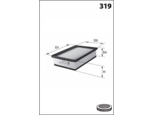 MECAFILTER ELP3995 oro filtras 
 Filtrai -> Oro filtras
1110661, VMXX9601AA, YM2X9601AA