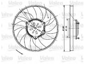 VALEO 696082 ventiliatorius, radiatoriaus 
 Aušinimo sistema -> Oro aušinimas
9065000393, A9065000393, 2E0959455
