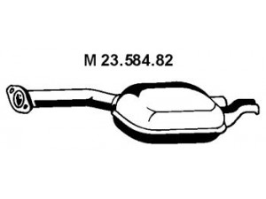 EBERSPÄCHER 23.584.82 vidurinis duslintuvas 
 Išmetimo sistema -> Duslintuvas
124 490 06 15, 124 490 22 21, 124 491 99 01