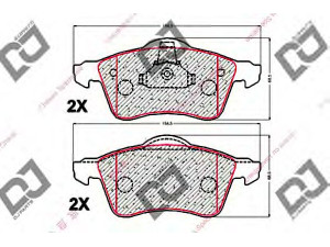 DJ PARTS BP2005 stabdžių trinkelių rinkinys, diskinis stabdys 
 Techninės priežiūros dalys -> Papildomas remontas
7D0698151, 7D0698151E