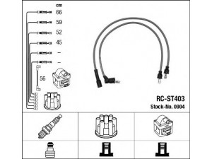 NGK 0904 uždegimo laido komplektas 
 Kibirkšties / kaitinamasis uždegimas -> Uždegimo laidai/jungtys