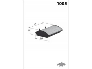 MECAFILTER ELR7183 filtras, salono oras 
 Techninės priežiūros dalys -> Techninės priežiūros intervalai
357091700, 357819638