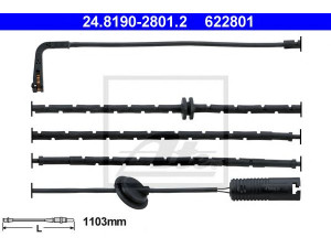 ATE 24.8190-2801.2 įspėjimo kontaktas, stabdžių trinkelių susidėvėjimas 
 Stabdžių sistema -> Susidėvėjimo indikatorius, stabdžių trinkelės
SOM100030, SOM100030