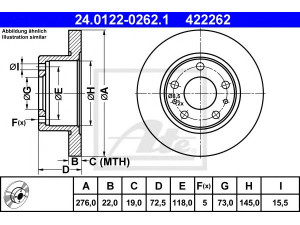 ATE 24.0122-0262.1 stabdžių diskas 
 Stabdžių sistema -> Diskinis stabdys -> Stabdžių diskas
42470836