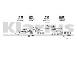 KLARIUS 720414E išmetimo sistema 
 Išmetimo sistema -> Išmetimo sistema, visa