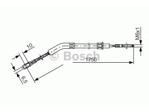 BOSCH 1 987 477 036 trosas, stovėjimo stabdys 
 Stabdžių sistema -> Valdymo svirtys/trosai
133 609 721