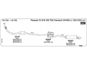 SIGAM VW265 išmetimo sistema 
 Išmetimo sistema -> Išmetimo sistema, visa