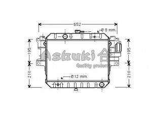 ASHUKI D551-26 radiatorius, variklio aušinimas 
 Aušinimo sistema -> Radiatorius/alyvos aušintuvas -> Radiatorius/dalys
16400-87638, 16400-87638/46, 16400-87646
